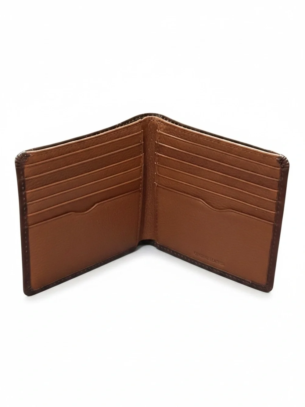 new Tommy Bahama ☀︎︎ Bi Fold Slim Leather Wallet ☀︎︎ 2 Tone Brown ☀︎︎ 12 Slots